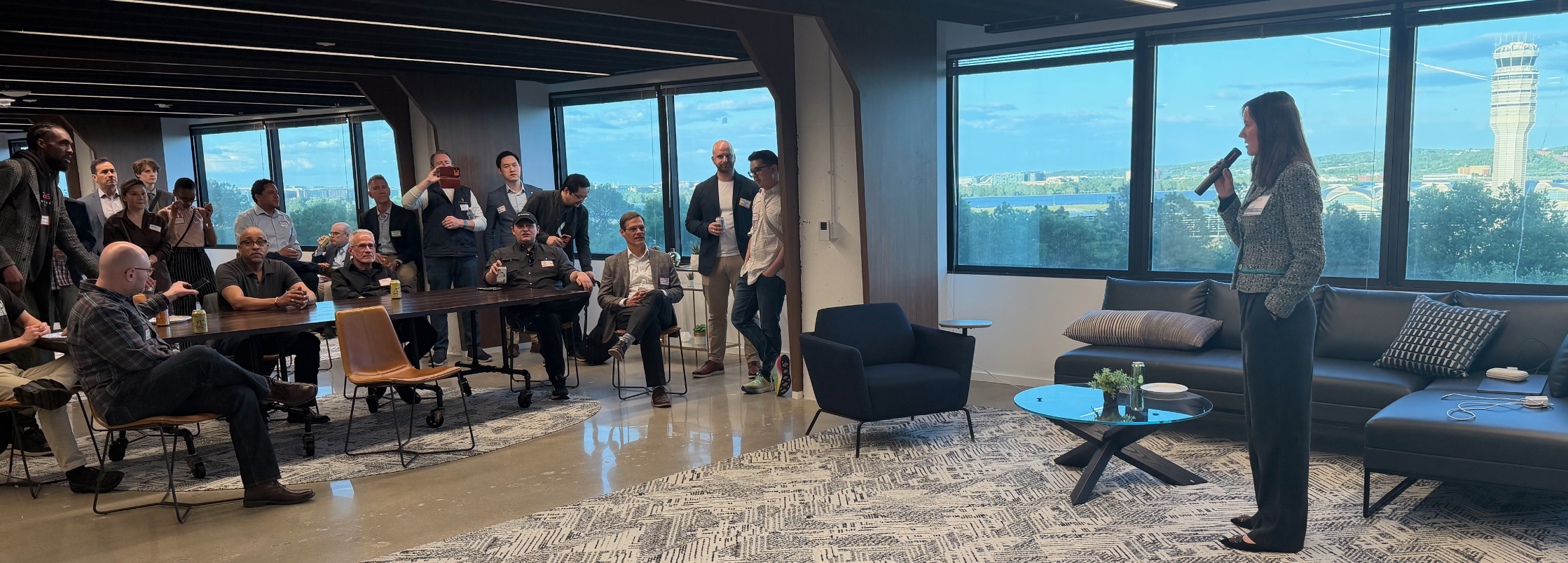 Community members networking at an iXcelerator-powered event