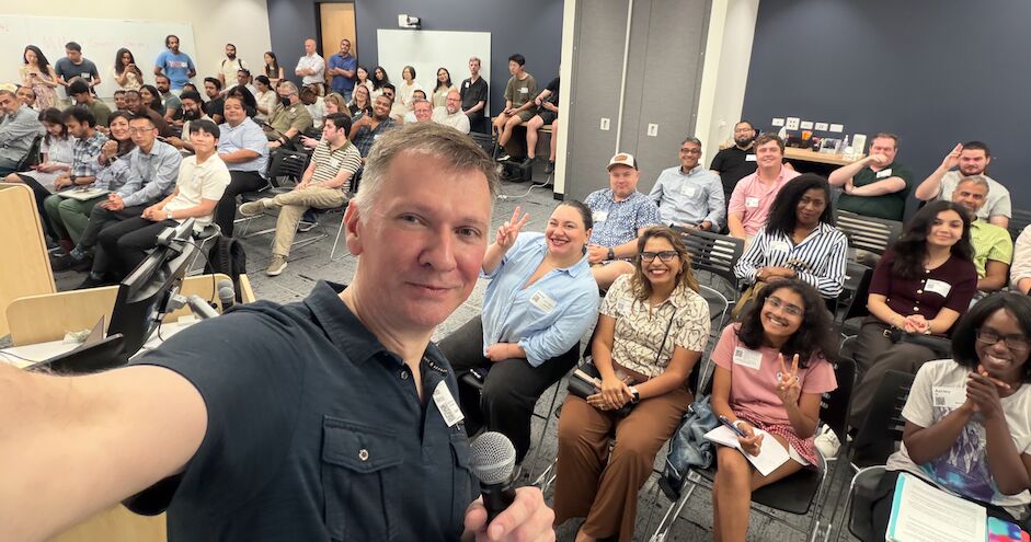 Attendees at a regional tech and startup event